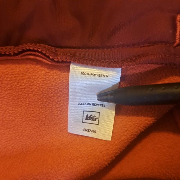 REI Hooded Fleece Jacket Women's Orange Hall and Hall‎ Logo - Picture 3 of 10